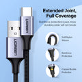 Ugreen USB-C Fast Charging Cable full length flat lay – Elite Power Tech