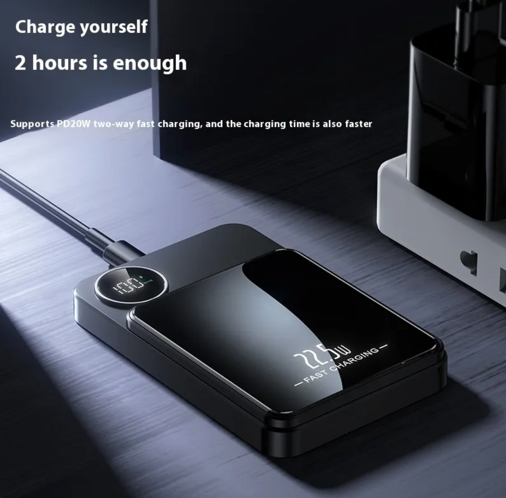 Magnetic Power Bank lifestyle shot desk setup – Elite Power Tech