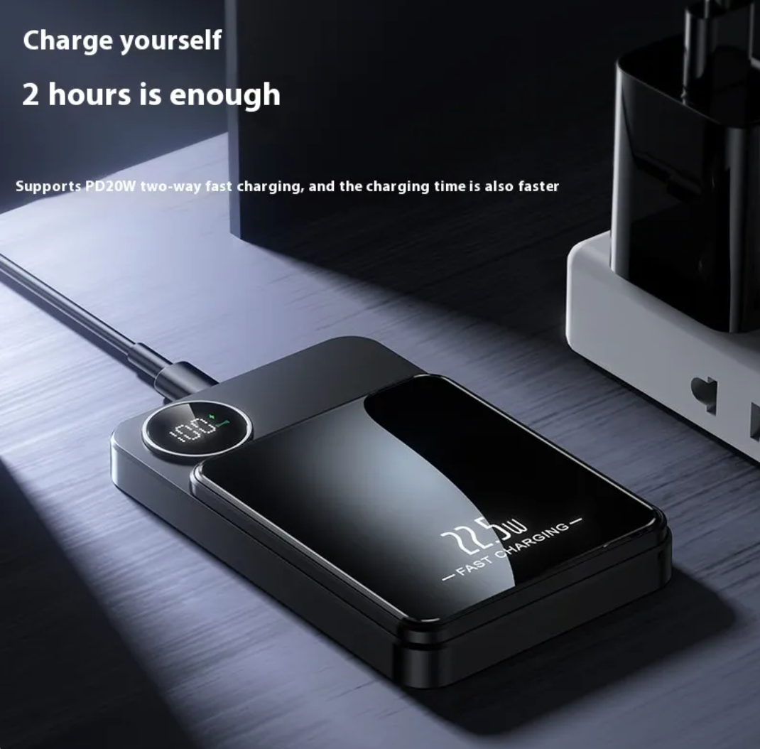 Magnetic Power Bank lifestyle shot desk setup – Elite Power Tech
