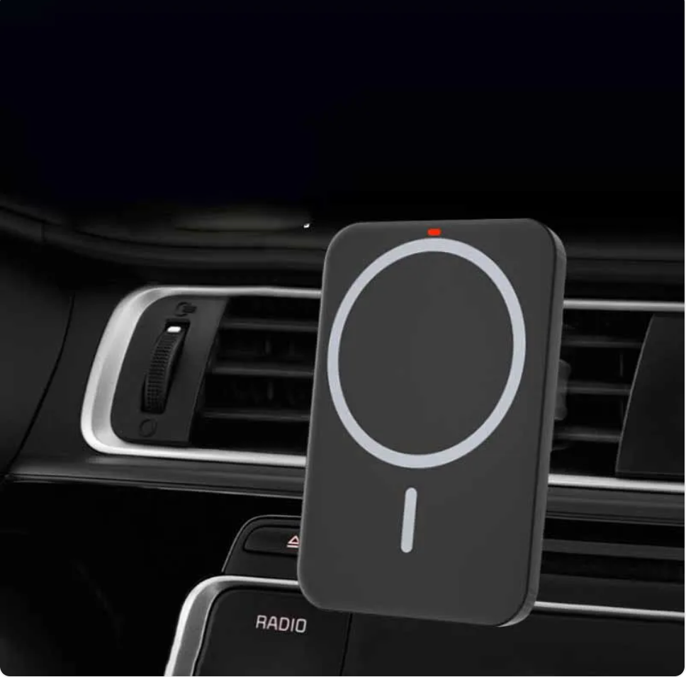 Magnetic Car Charger lifestyle shot in car dashboard – Elite Power Tech