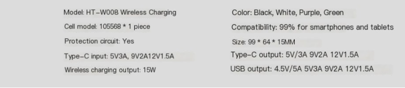 Power Bank compatibility chart USB-C and wireless – Elite Power Tech