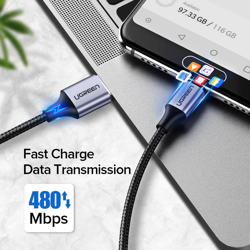 Ugreen USB-C Cable data transfer speed spec graphic – Elite Power Tech