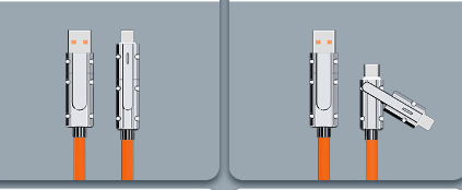 4-in-1 Cable 100W fast charging spec infographic – Elite Power Tech