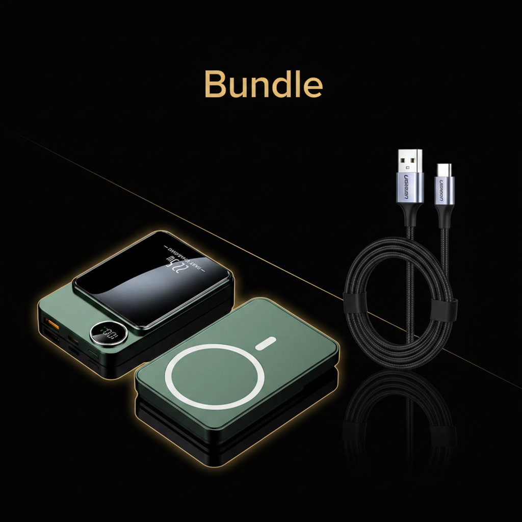 Power Pack Bundle – Magnetic Power Bank and USB-C Cable set – Elite Power Tech